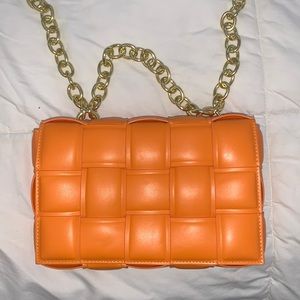 Orange crossbody purse